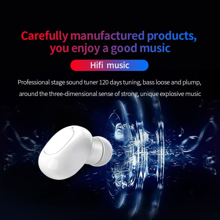 Écouteurs Bluetooth sans fil A10 TWS en forme de capsule spatiale avec boîtier de chargement magnétique et cordon, prise en charge des appels HD et couplage automatique Bluetooth, noir, noir et blanc, blanc, blanc et noir